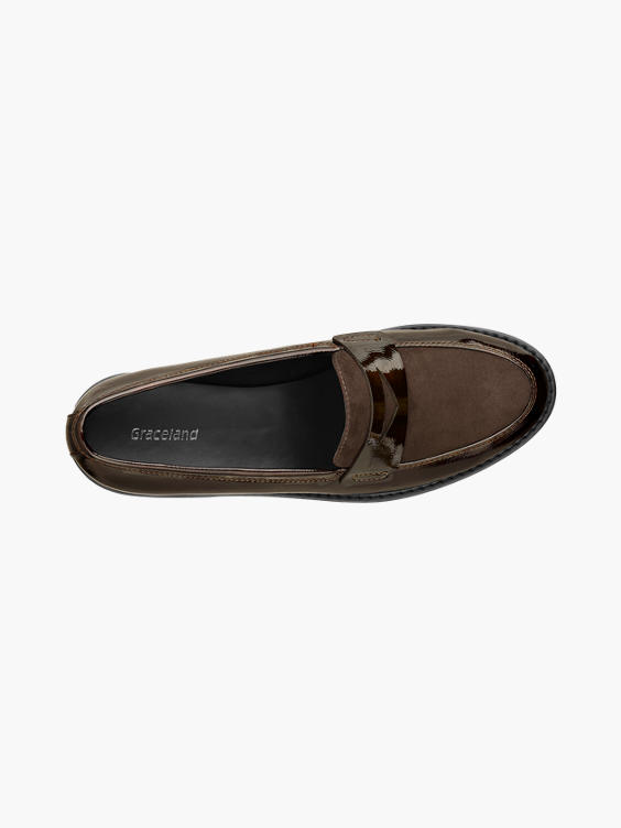 Brown Patent Loafers
