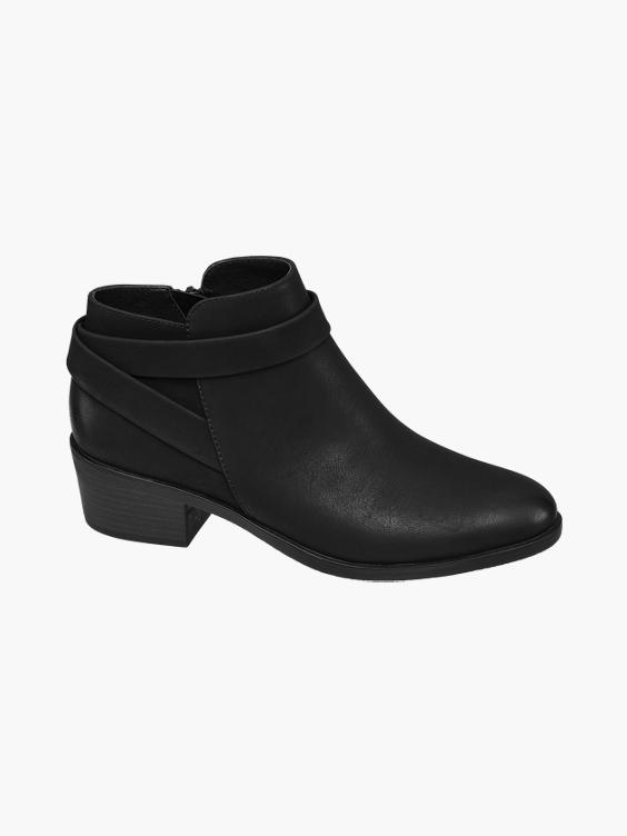 Black Zip Up Ankle Boots