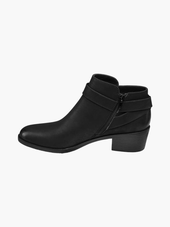 Black Zip Up Ankle Boots