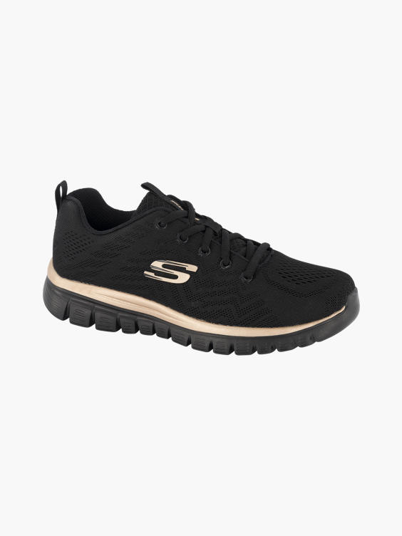 Skechers) Zwarte sneaker memory foam van Zwart | vanHaren