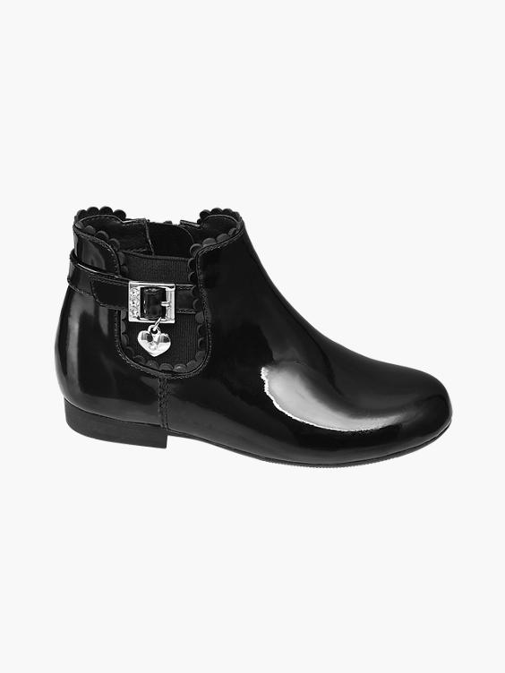 Toddler Girls Black Patent Ankle Boots