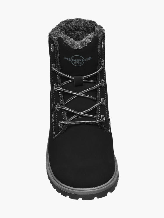 Teen Boys Black Lace Up Boots