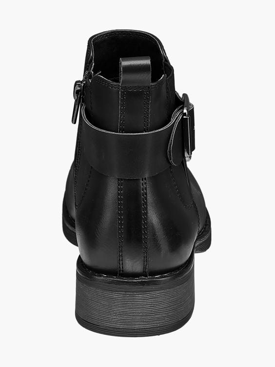 Black Buckle Chelsea Boots