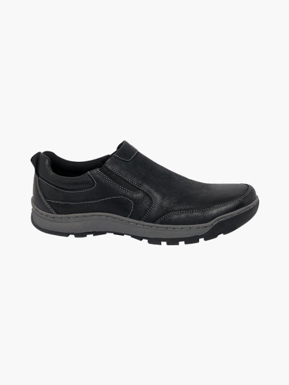 (Hush Puppies) Mens Hush Puppies Jasper Black Slip-on Shoes in Black ...