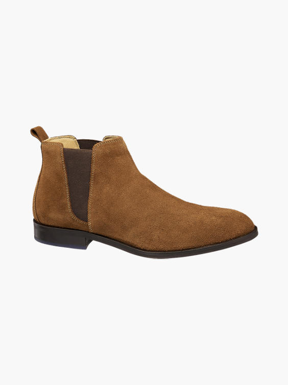 (AM SHOE) Mens AM Shoe Tan Suede Slip-on Chelsea Boots in Brown | DEICHMANN