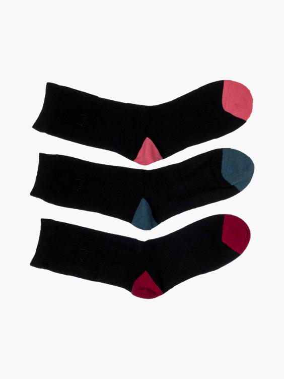 (Pringle) Ladies Pringle 3pk Socks in Black DEICHMANN