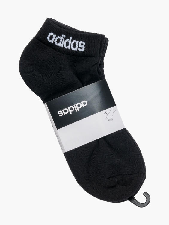 Adidas 3pk Black Trainer Socks 37-39