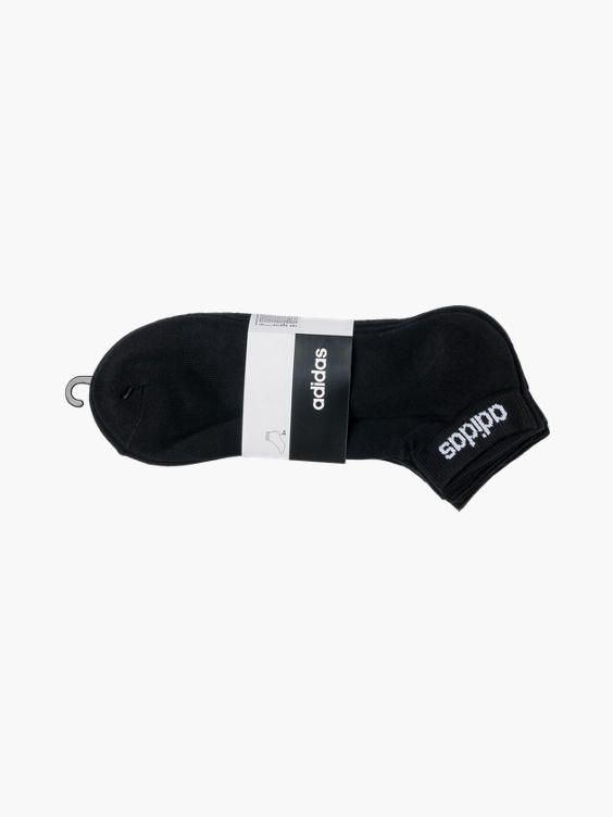 Adidas 3pk Black Socks 40-42