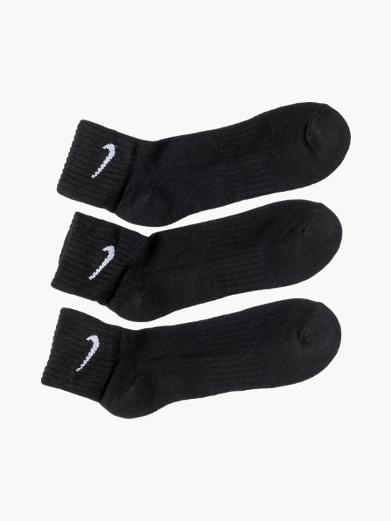 Mens Nike 3pk Black Cushion Ankle Socks