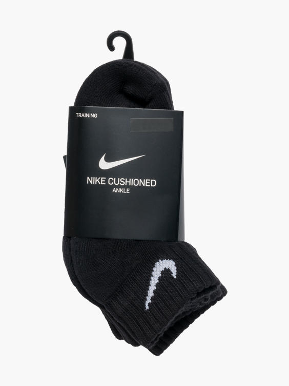 Ladies Nike Black Cushion Ankle Socks 3Pack 34-38