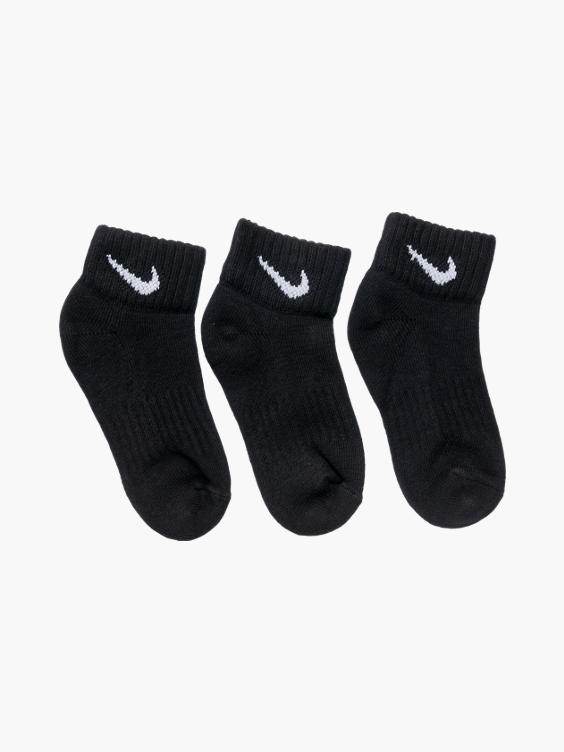 (Nike) Ladies Nike 3PK Ankle Socks 34x38 in Black | DEICHMANN