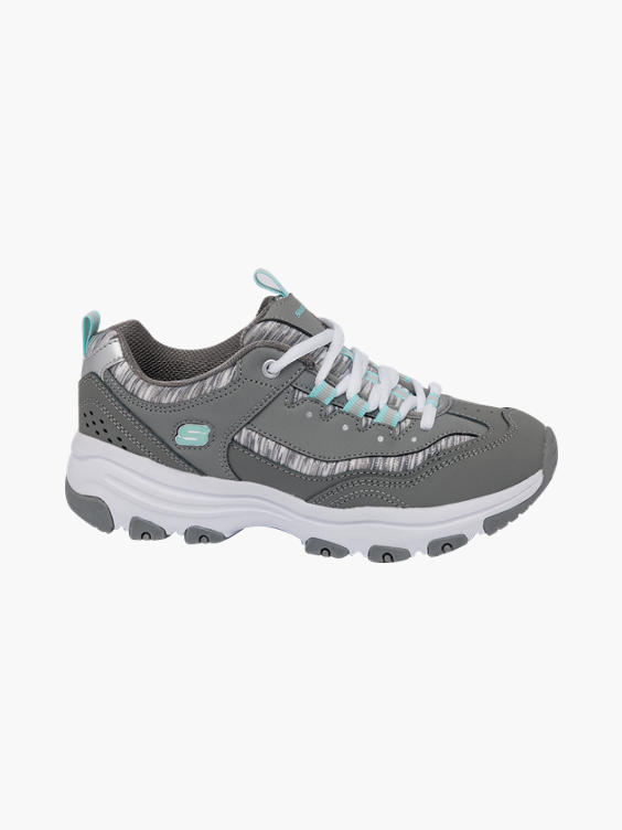 Ladies Skechers Chunky Grey Lace-up Trainers