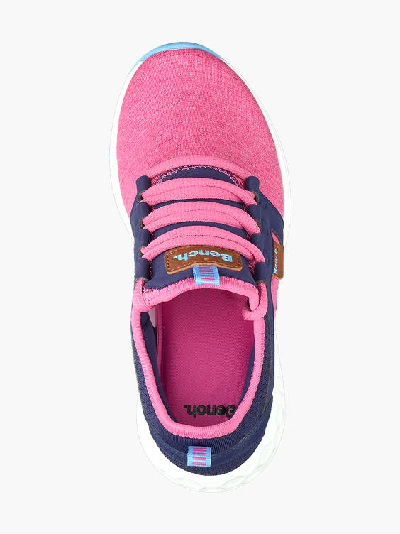 Junior Girls Pink and Purple Bench Sporty Casual Trainers