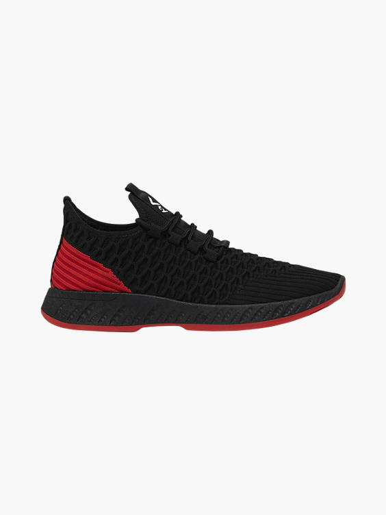 (Vty) Victory Black/ Red Mesh Lace-up Trainer in Red | DEICHMANN