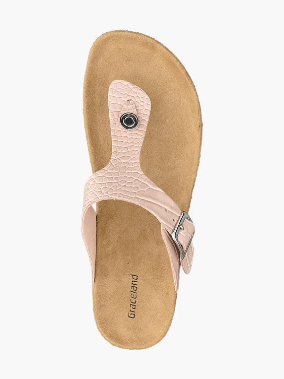 Light Pink Croc Footbed Sandals
