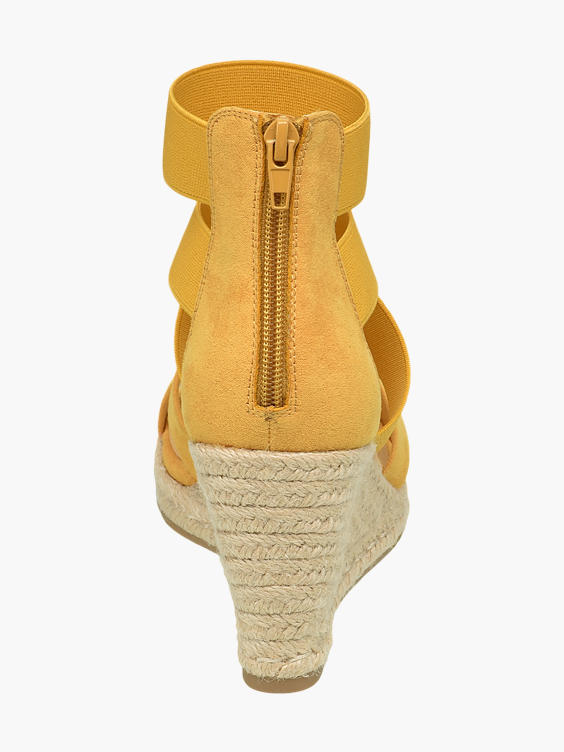 Gele sandalette wedge