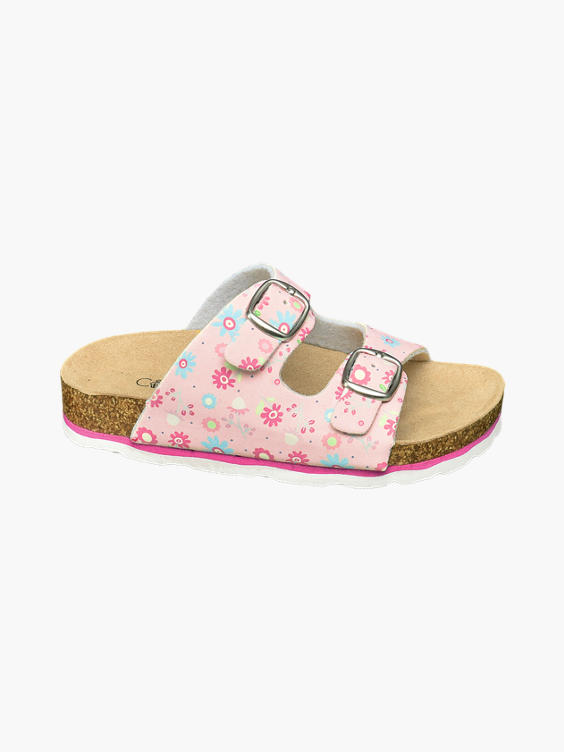 Toddler Girls Cupcake Couture Twin Buckle Flower Footbed Sandals