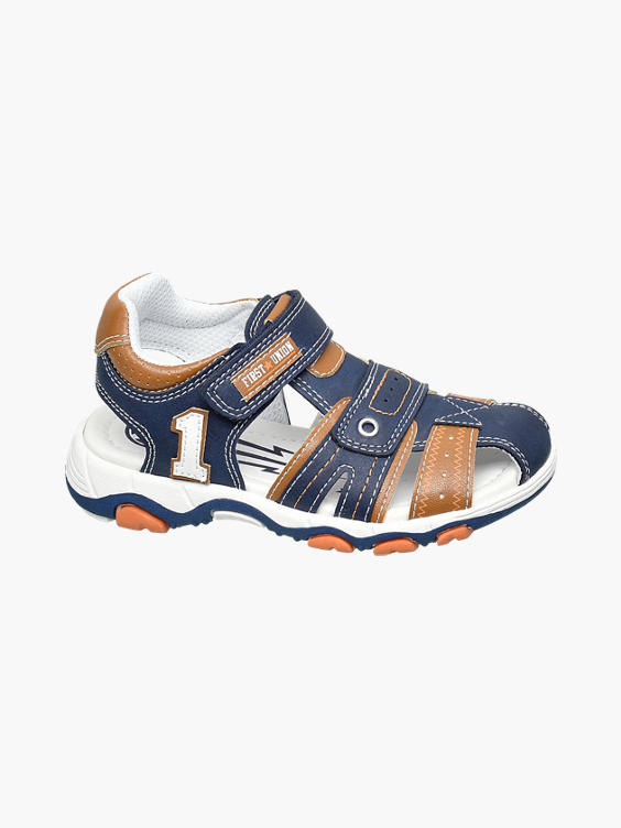Toddler Boys Navy and Tan Sporty Sandals