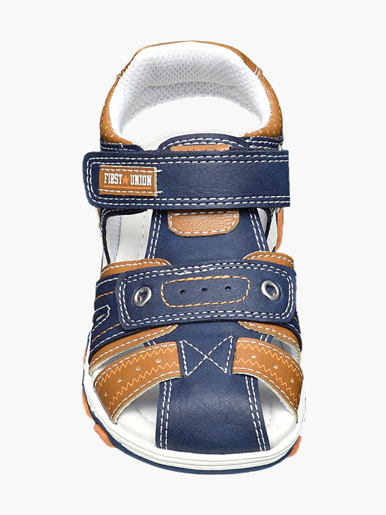 Toddler Boys Navy and Tan Sporty Sandals