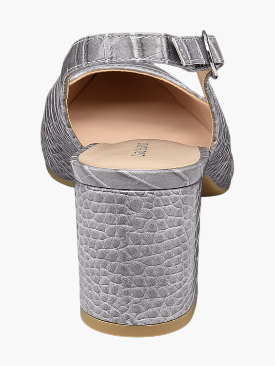 Talbots Emmie Smoke Grey Suede/Patent Leather Open Toe Pumps Zip Heels 8.5B  $169 | eBay