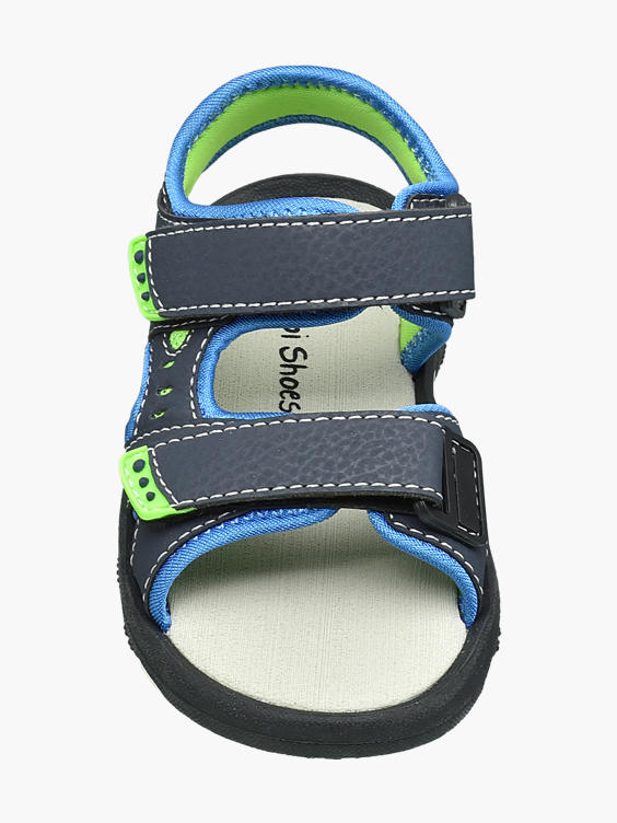 Toddler Boys Blue and Green Twin Strap Sandals