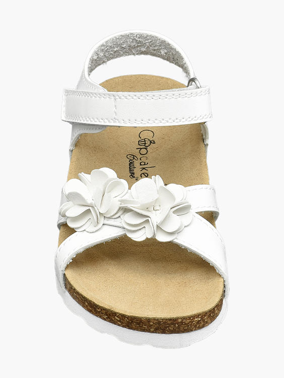 Toddler Girls White Flower Detail Sandals