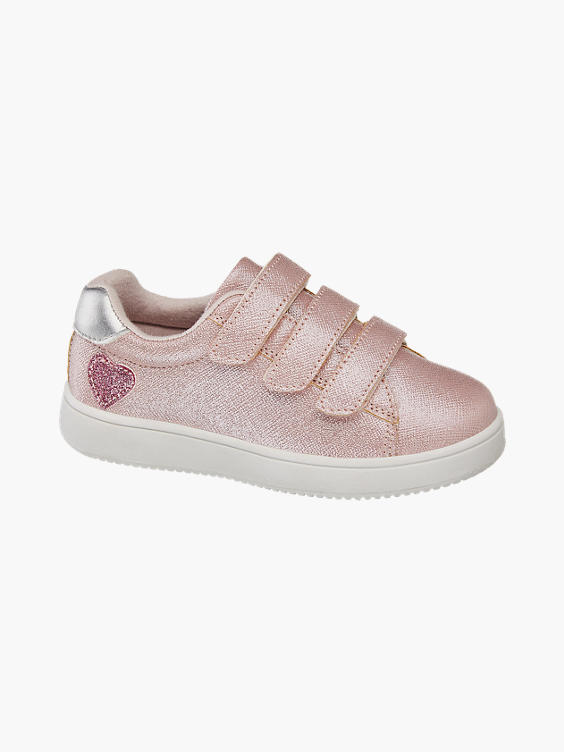 (Cupcake Couture) Toddler Girls Metallic Pink Triple Strap Trainers in ...