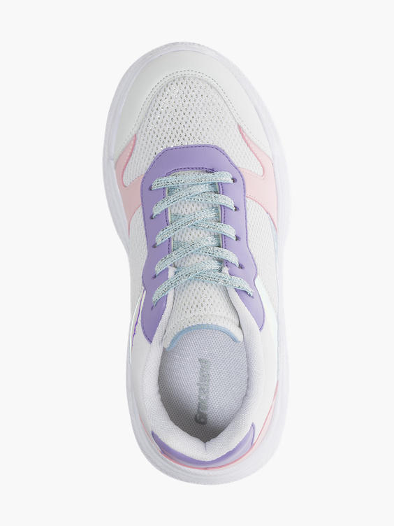 Junior Girl Colour Block Lace-up Trainers