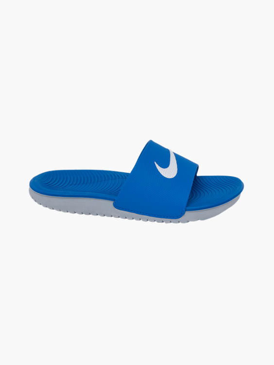 (Nike) Junior Boys Nike Kawa Blue Slides in Blue | DEICHMANN