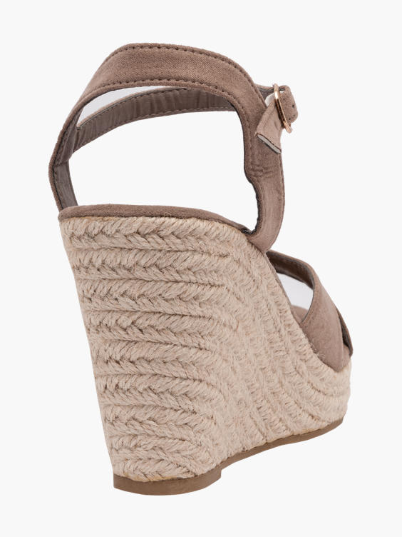 Taupe Wedge Sandals