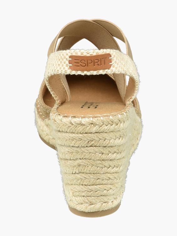 Taupe Espadrille Wedge Sandals