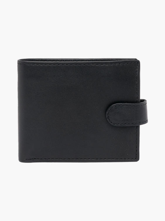 Black Leather Wallet With Tab