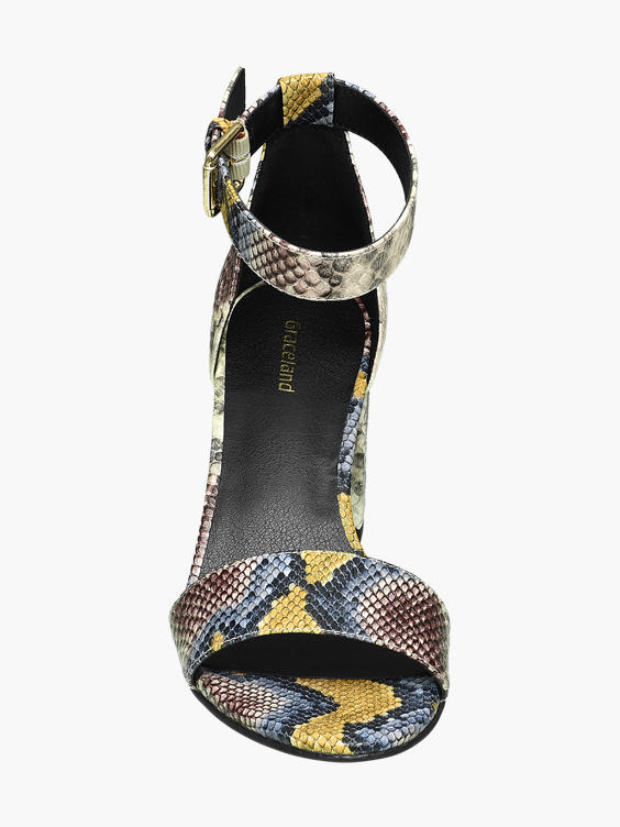 Multicolor sandalette slangenprint