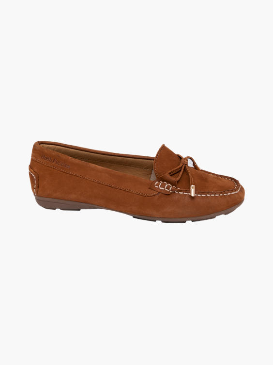 (Hush Puppies) Ladies Hush Puppies Leather Comfort Moccasins in Light ...