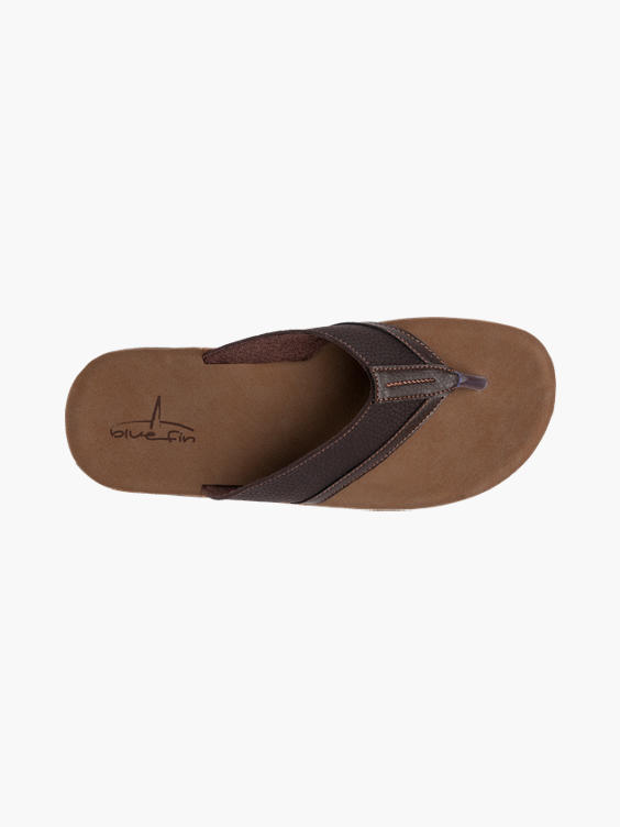 (Blue Fin) Mens Blue Fin Brown Toe-Post Flip Flops in Brown | DEICHMANN