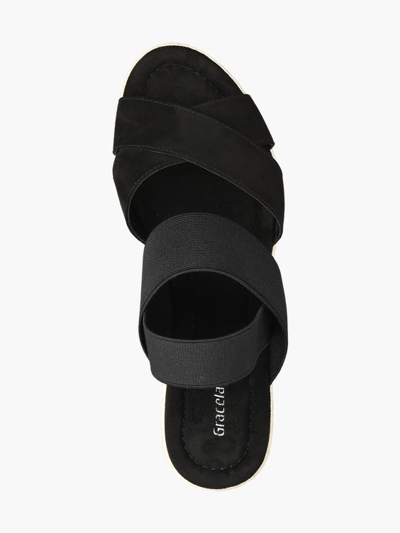 Parelachtig Knuppel Bijdrage Graceland) Zwarte sandalette van Zwart | vanHaren