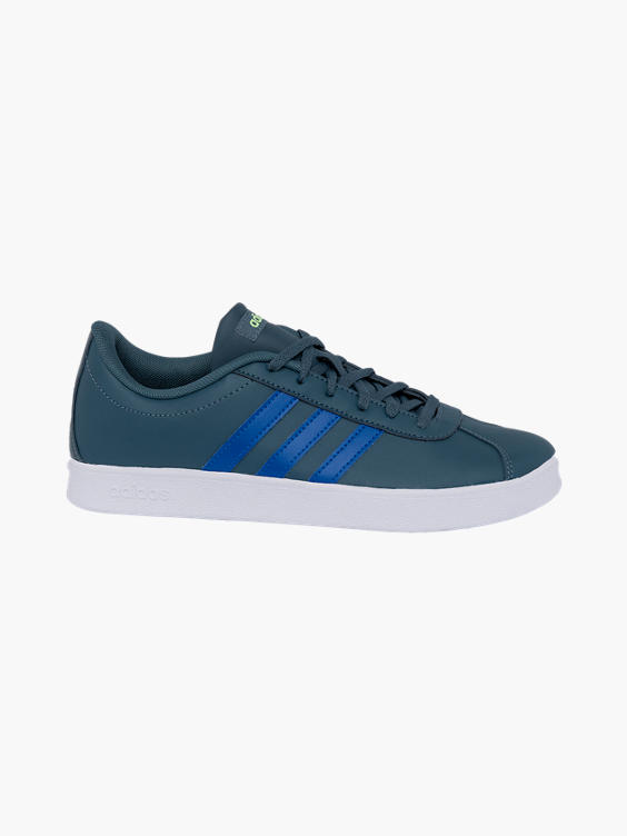 Teen Boys Adidas VL Court 2.0 Blue Lace-up Trainers