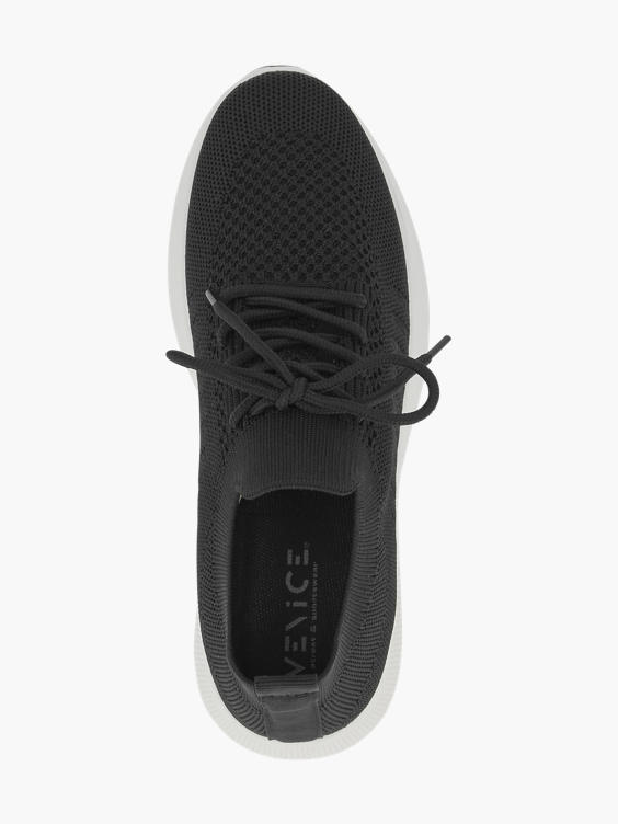 Zwarte sneaker knitted