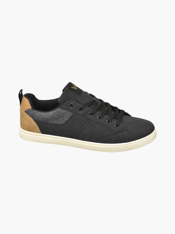 Victory) Mens VTY Black Lace-up Casual Trainers in Black |