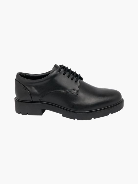 Black Leather Lace Up Brogues