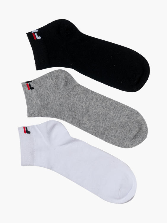 (FILA) Mens Fila 3pk Trainer Socks 43-46 in Grey | DEICHMANN