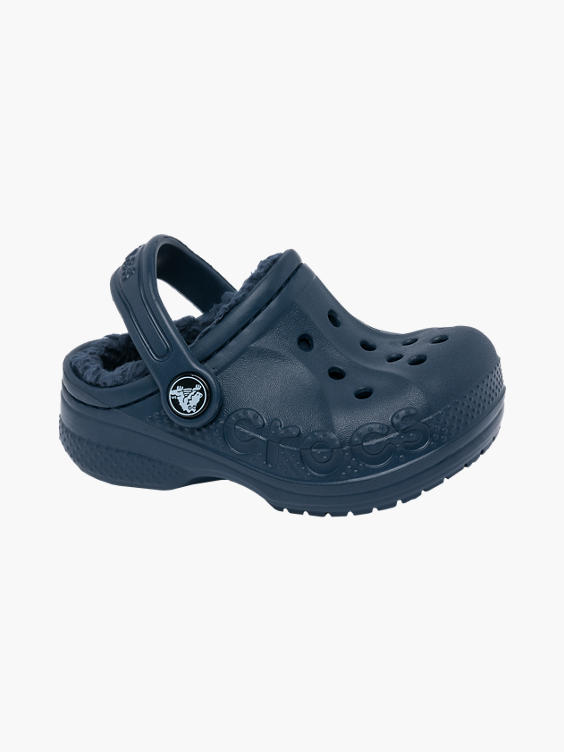 Toddler Boys Navy Lined Crocs