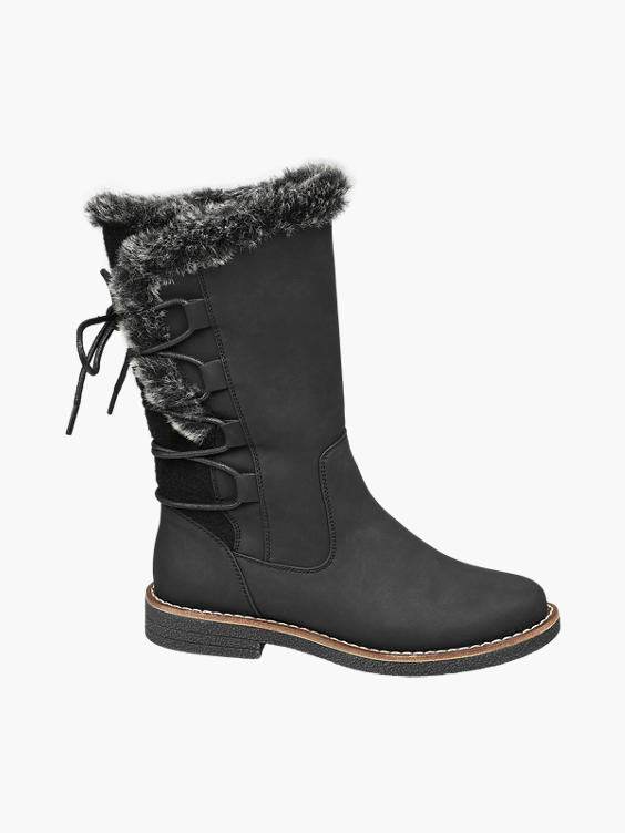 Black Warm Lined Boots