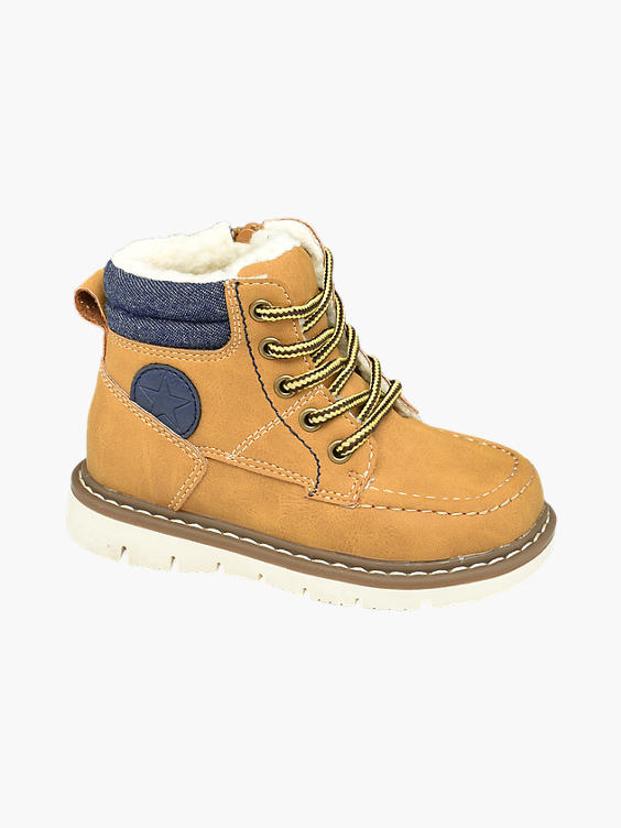 Toddler Boy Warm Lined Lace-up Ankle Boots