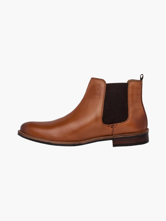 (AM SHOE) AM Shoe Mens Tan Leather Chelsea Boots in Light brown | DEICHMANN