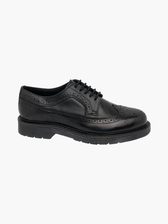 (5th Avenue) Ladies Leather Chunky Brogues in Black | DEICHMANN