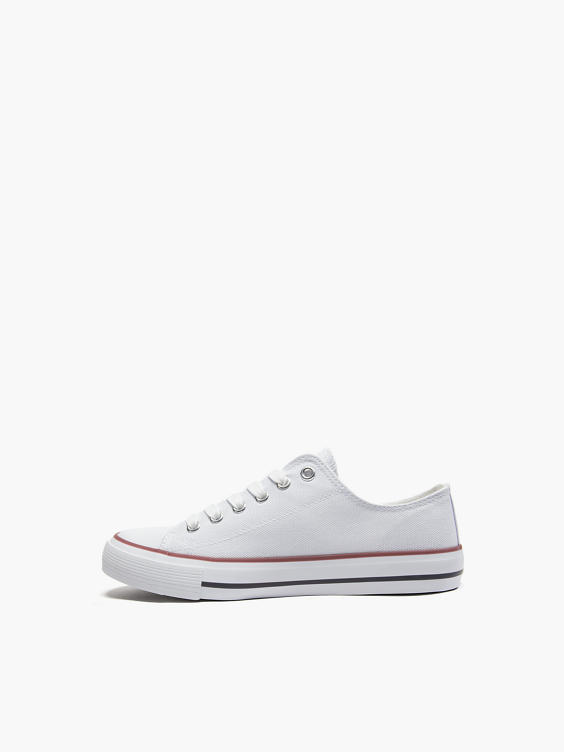 White Casual Canvas Trainers