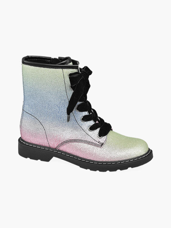 Junior Girl Glitter Lace-up Ankle Boots