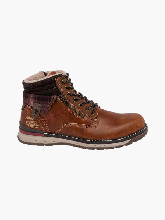 Mens Venice Brown Causal Lace-up Boots