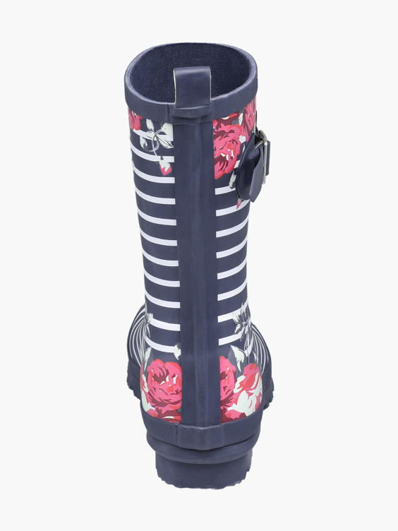 Ladies Graceland Floral Striped Wellies